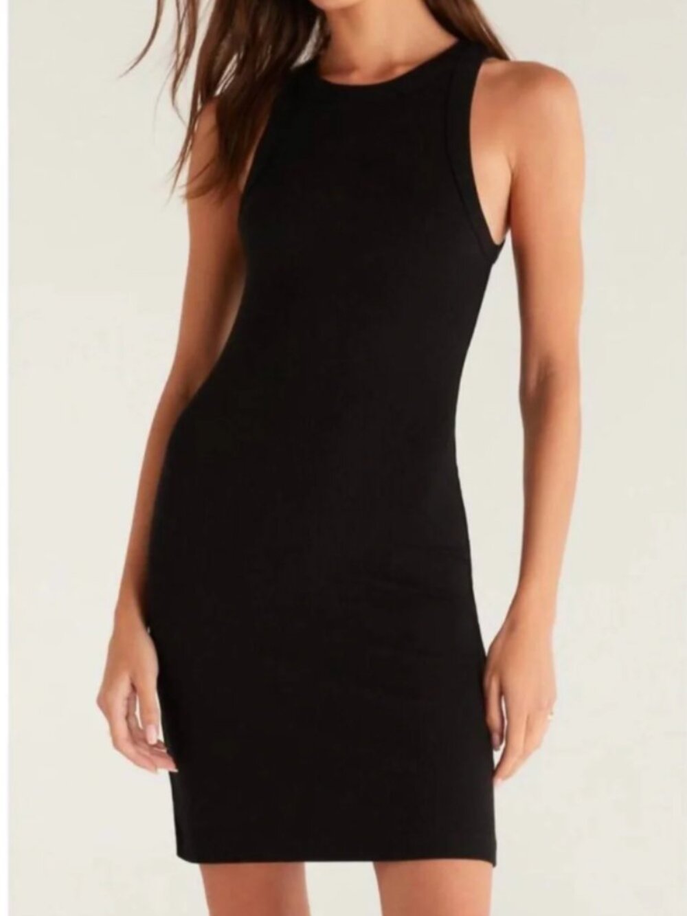 NWT Z Supply Cara Ribbed Tank Mini Dress Sz Medium Black